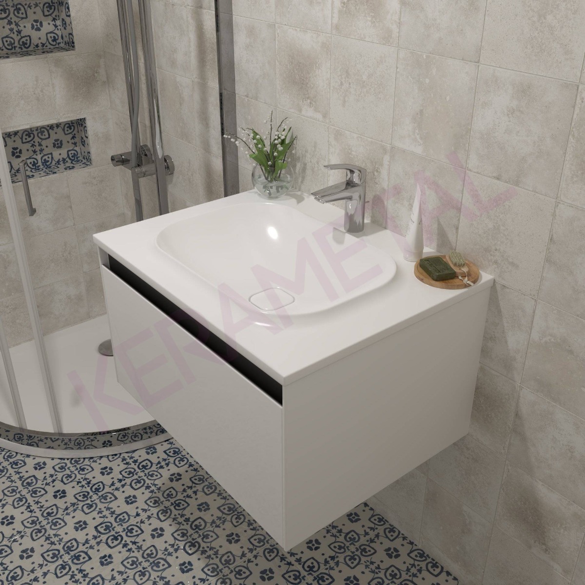 Kolpa ormarić sa umivaonikom Pandora OUP 75cm White 514150