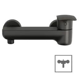 Herz Unitas baterija Elite Black E40B za tuš kadu crna 00485B