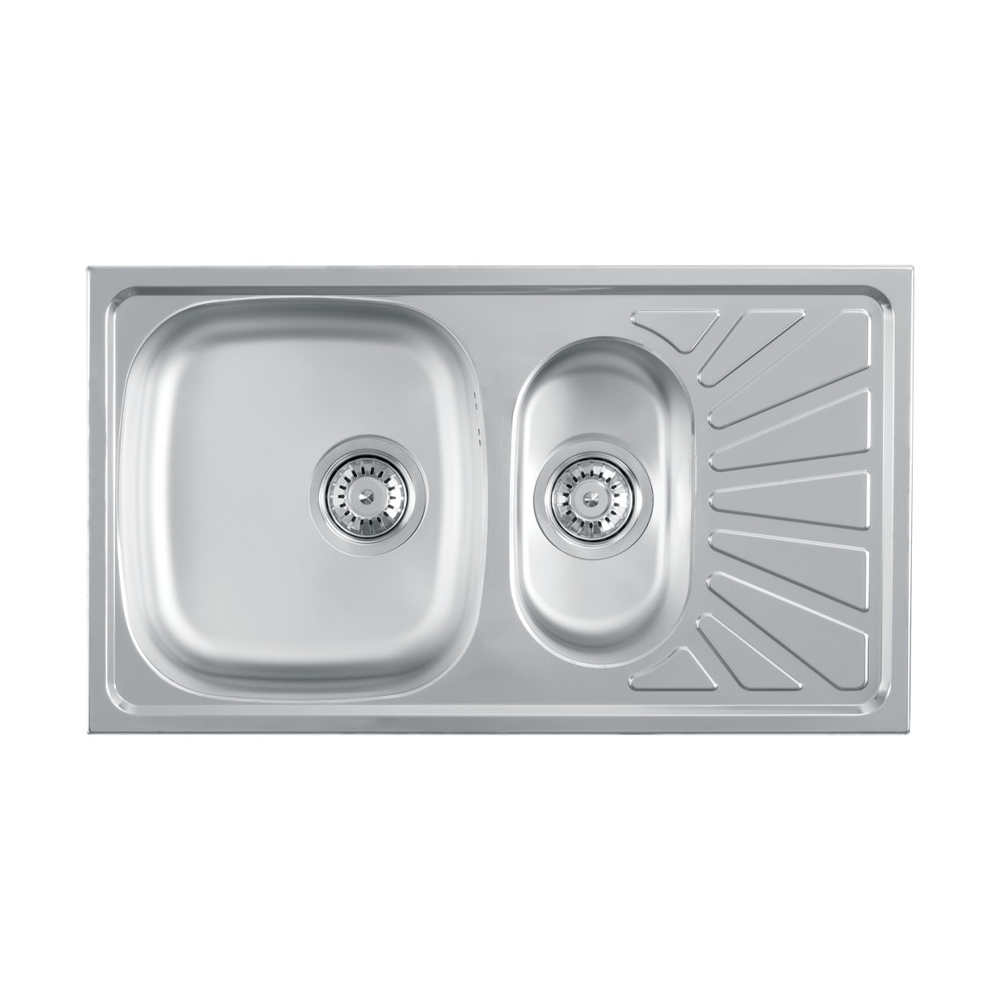 Metalac Luna FLEX 1D Inox sa pomoćnim koritom,fi90 770x435