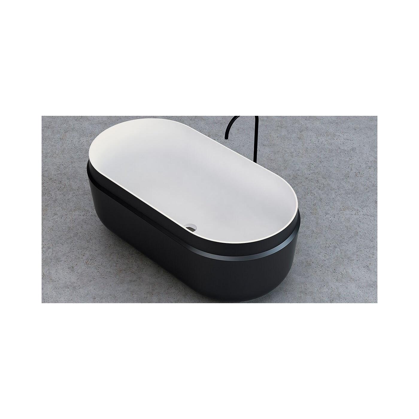 Kolpa BOUL BATHTUB-FS 165x85 BLACK/WHITE