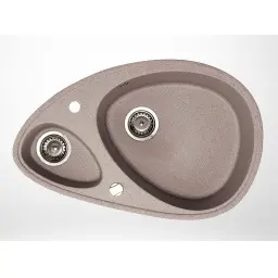 Metalac X Granit Elipse 780x500 fi 90 sa sifonom Beige 113012