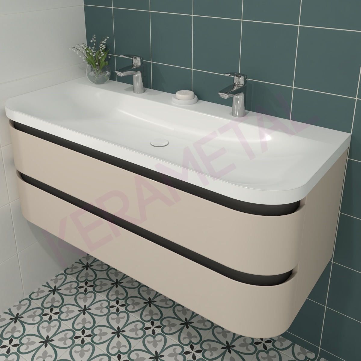 Kolpa ormarić sa umivaonikom Vittoria OUV 120cm Beige 547060