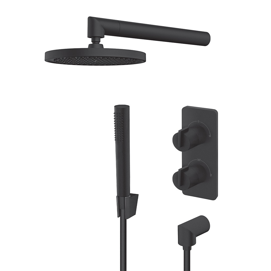 Rosan S3 Black termostatska uzidna za tuš kadu 331601B