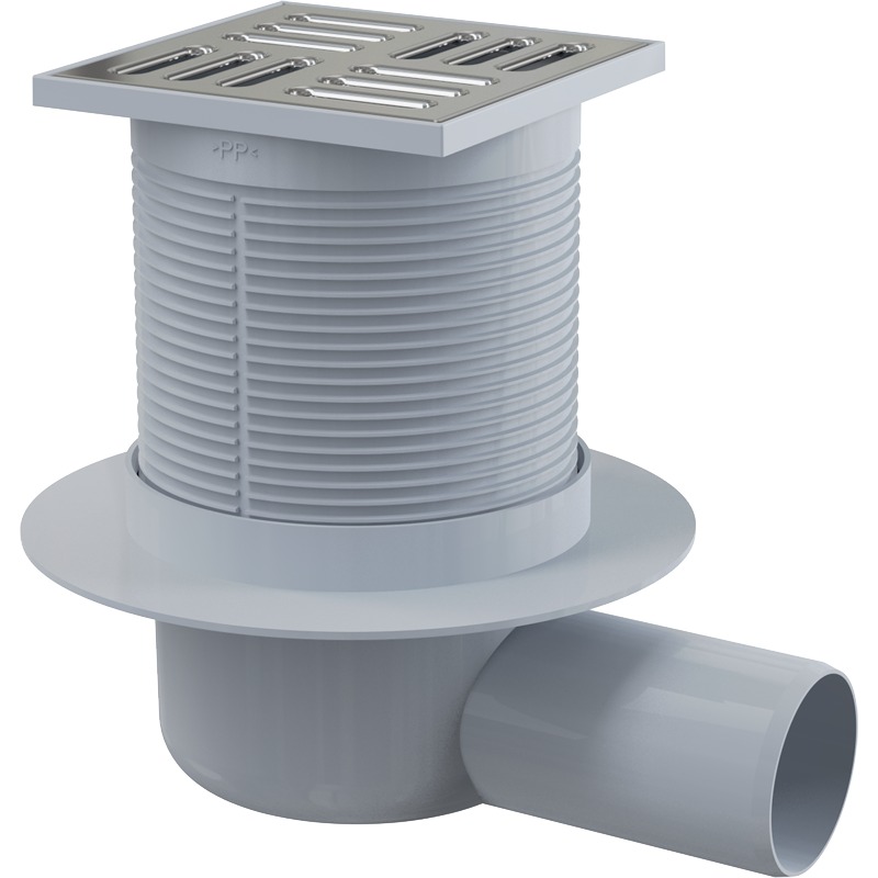 Alca Podni slivnik APV1 105X105/50mm bočni mokri sifon INOX