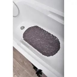 Tendance Guma za kadu bubbles 69x36cm pvc sivo smeđa