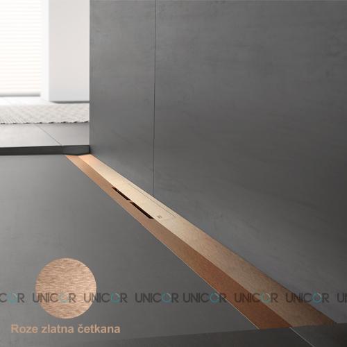 Tece Drainprofile roze zlatna četkana 1000 kanalica 671003