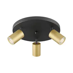 Braytron GU10 Nadgradni Spot Okrugli Trostruki Zlatni BH04-00886