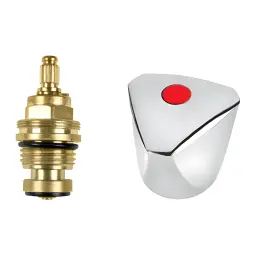 Rosan Gornji deo 1/2"-sa ruč., CRVENA-plast.hromirana PGDK12CP