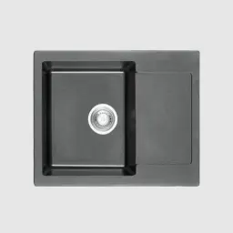 Inter Ceramic Sudopera usadna pravougaona 50x62x21,5 sifon 11cm granit siva+s1