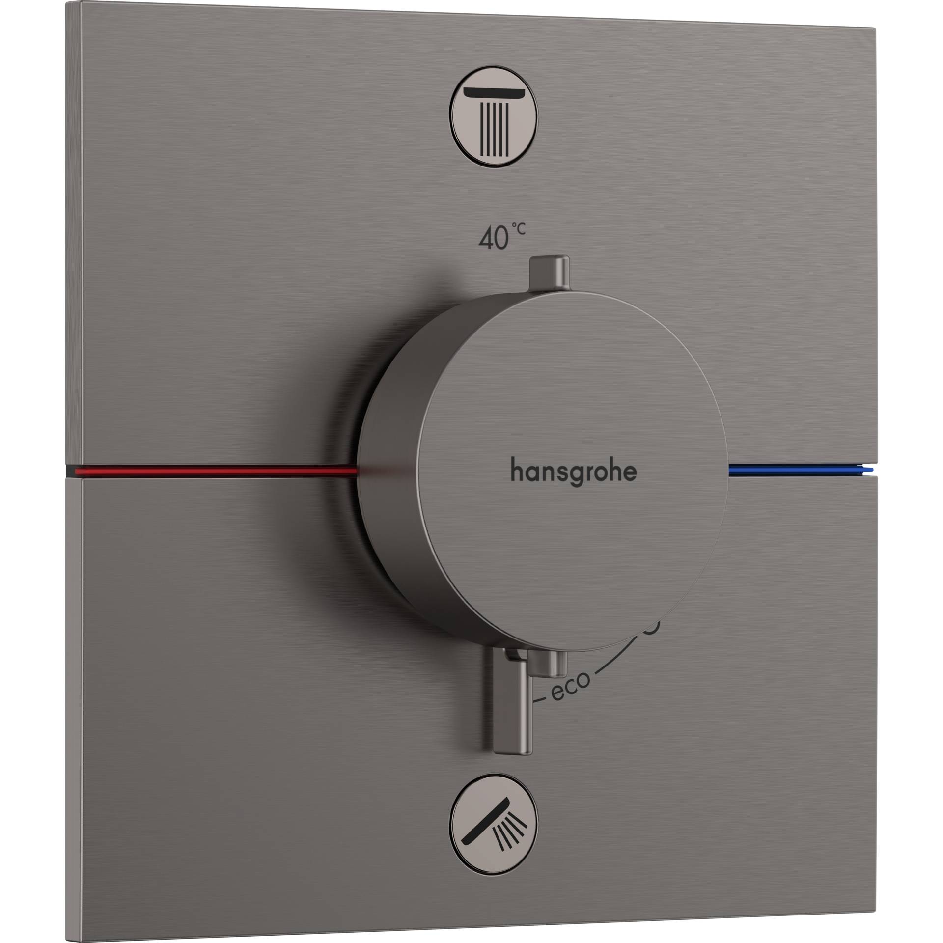Hansgrohe ShowerSelect Comfort E mešač termostatski za skrivenu ugradnju 2 funkcije Brushed Black Chrome 15572340