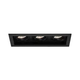 Braytron GU10 Ugradna Rozetna Kvadratna Trostruka Crna/Crna BH03-05041