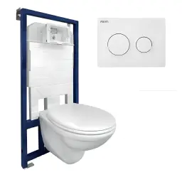 Visam ugradni vodokotlić+ Olimpos beli taster+ PRO konzolna wc šolja+ soft close wc daska