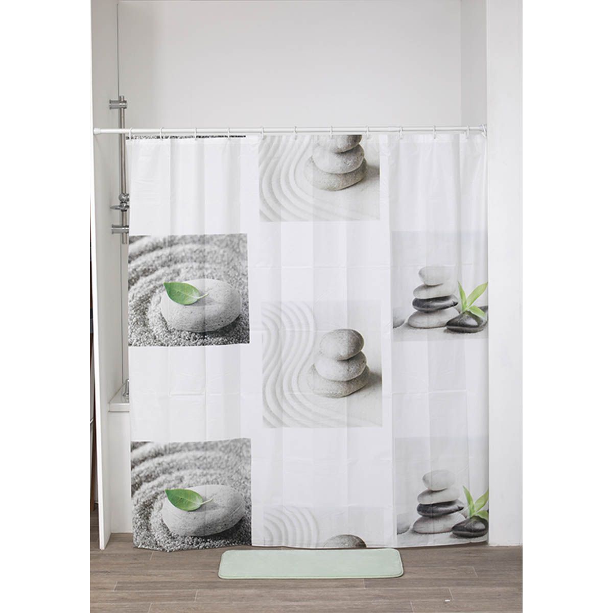 Tendance Zavesa za kadu 180X180CM Bela PEVA DUNE 1103606