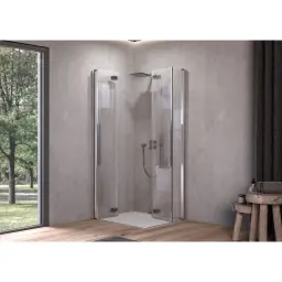 Kolpa Polaris Tuš kabina Q90 SBR/1 Fold Silver brill 516100