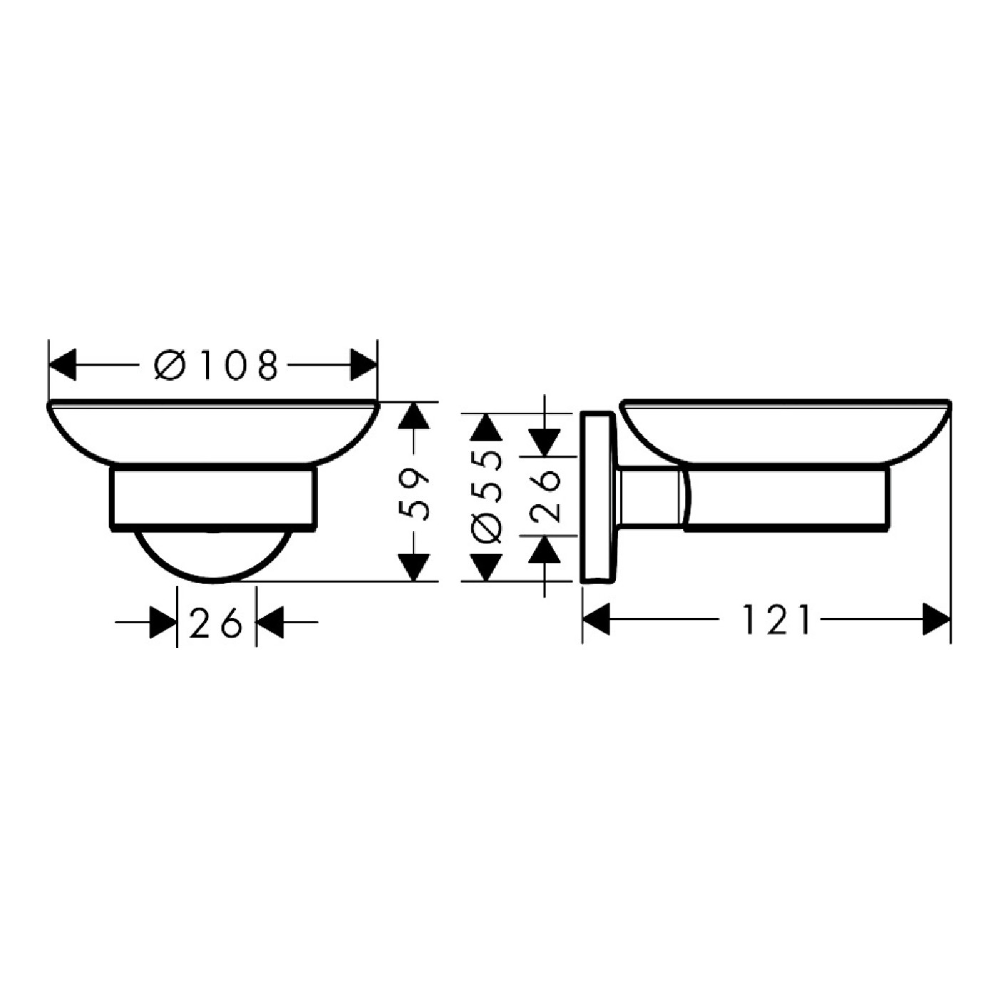 Hansgrohe Logis UNIVERSAL Držač sapuna 41715000