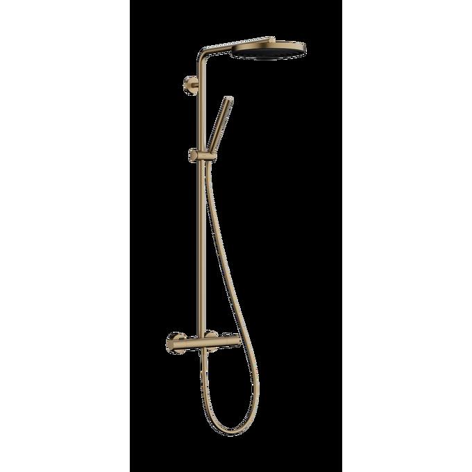 Hansgrohe Pulsify S Puro 260 usponski tuš sa termostatskim mešačem Ecostat fine brushed bronze 24222140