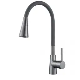 Inter Ceramic Kuhinjska slavina havana stojeca jednoručna sedal mesing sil. gun grey