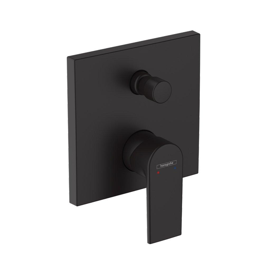 Hansgrohe Vernis Shape mešač sa prebacivačem matt black sa zastitom od otpadnih voda po standardu en1717 71469670
