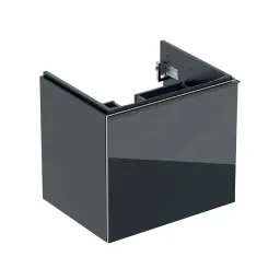 Geberit ormarić za lavabo 595 x 535 x 475 Acanto 2 Fioke Crna Mat/Staklo 500.609