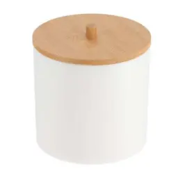 Tendance Kutija za vatu bath 7,5x10 cm bambus bela