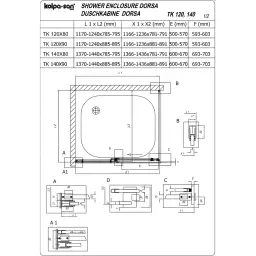 Kolpa TK DORSA UNI 120x80/K BRILL