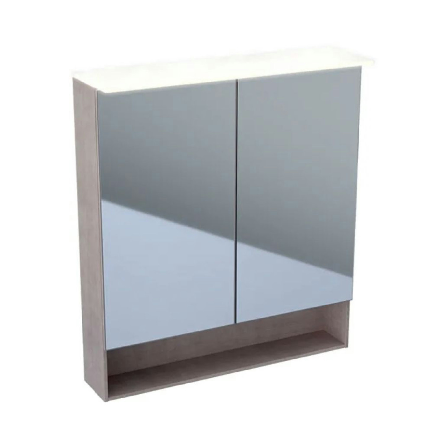 Geberit Ogledalo Sa Orm. I Osvetljenjem 750 x 830 x 215 mm Acanto Mistični Hrast