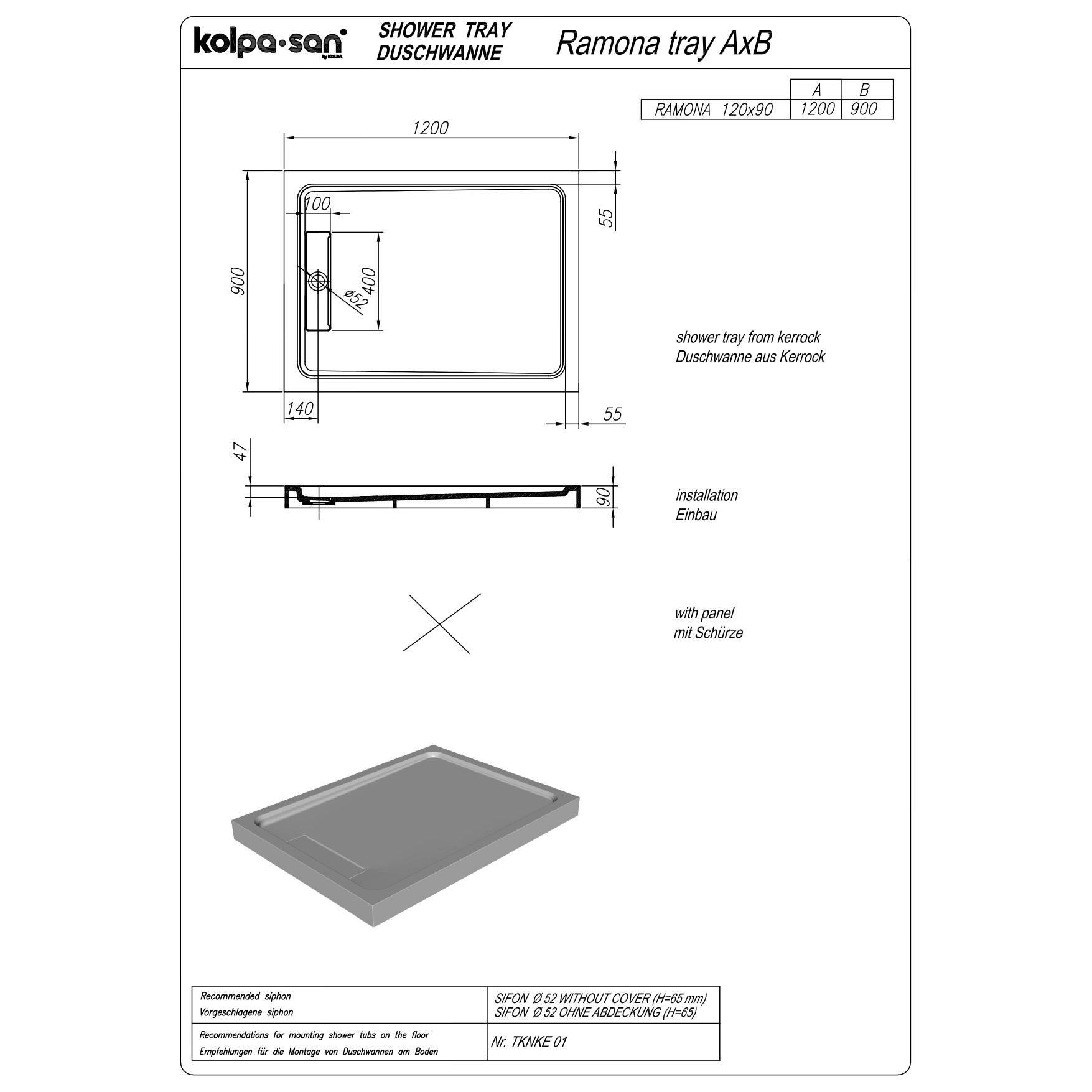 Kolpa RAMONA 120X90 KERROCK - 108 561110