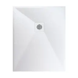 Astral Lithos Tuš kada 100x80 - Liveni mermer Bela