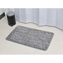 Tendance Tepih za kupatilo pebble 50x80 cm memorijska pena mikrofiber siva