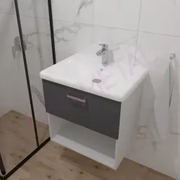 Kolpa ormarić sa umivaonikom i fiokom Evelin OUE II 65cm Gray/Antracite 573870