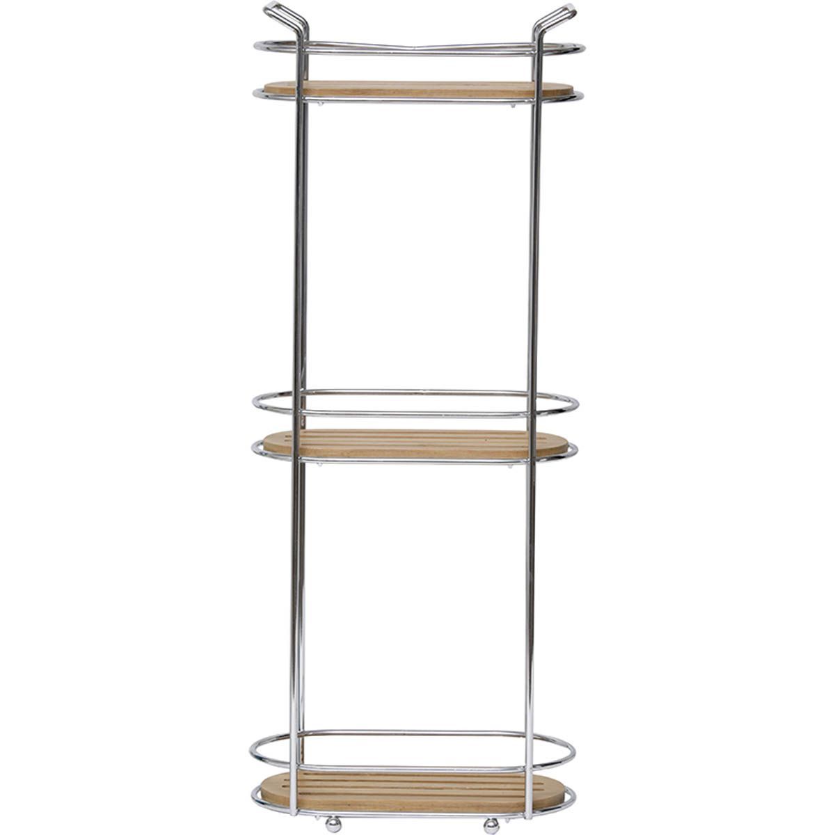 Tendance žičana Trostruka polica 135X245X625CM METAL/BAMBUS BAMBUS