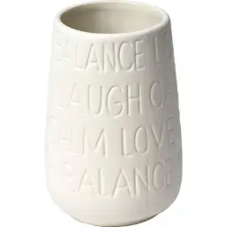 Tendance Čaša za četkice relax 12x8,5cm keramika bela