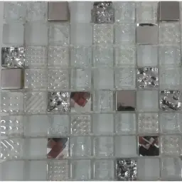 Diamond White Stakleni Mozaik 30x30