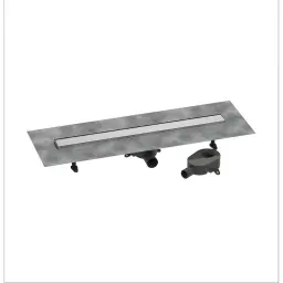 Hansgrohe Raindrain go tuš kanalica set sa rešetkom 800 brushed stainless steel + za ispunu pločicama 56273800