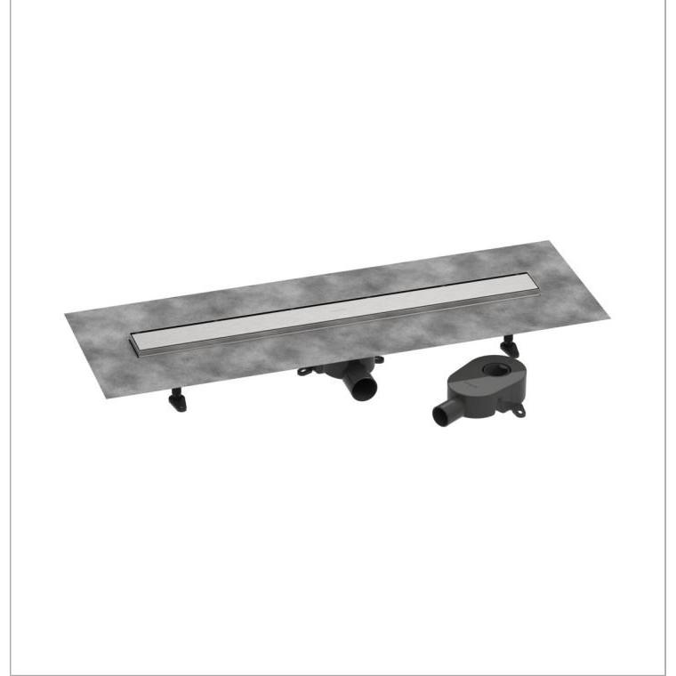 Hansgrohe Raindrain go tuš kanalica set sa rešetkom 800 brushed stainless steel + za ispunu pločicama 56273800