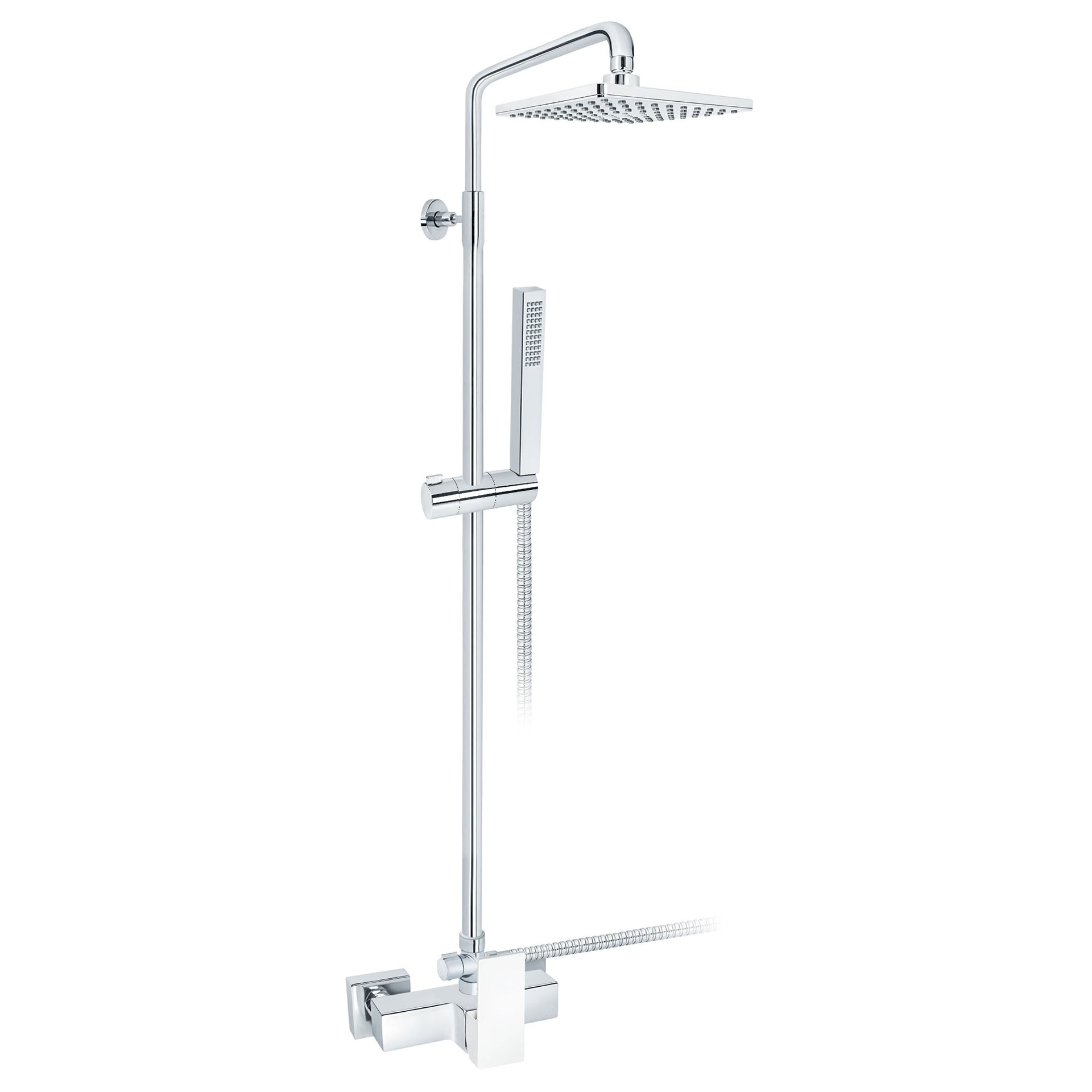 Rosan Quadro White baterija za tuš kadu sa usponskim tušem JQ37251W