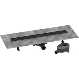 Hansgrohe raindrain go tuš kanalica set sa rešetkom 700 matt black + za ispunu pločicama 56272670