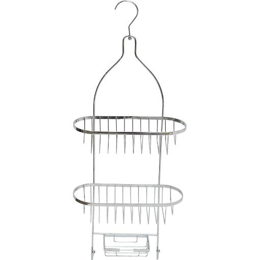 Tendance Dvostruka viseća polica sa POSUDom za SAPUN 26X11X63CM METAL HROM