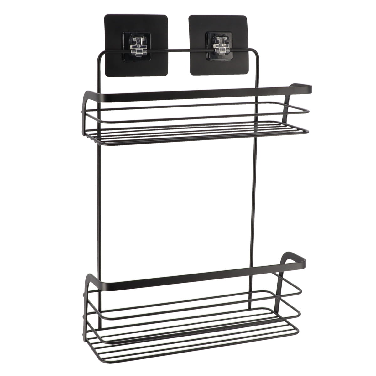 Tendance Zidna žičana polica Dvostruka SAMOLEPLJIVA 3M 264 X 11 X 395 METAL Crna 91020108
