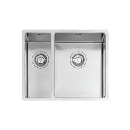 Metalac Quadro ARTInox 340.180 sa pomocnim koritom i sifonom fi90, Podgradna sud