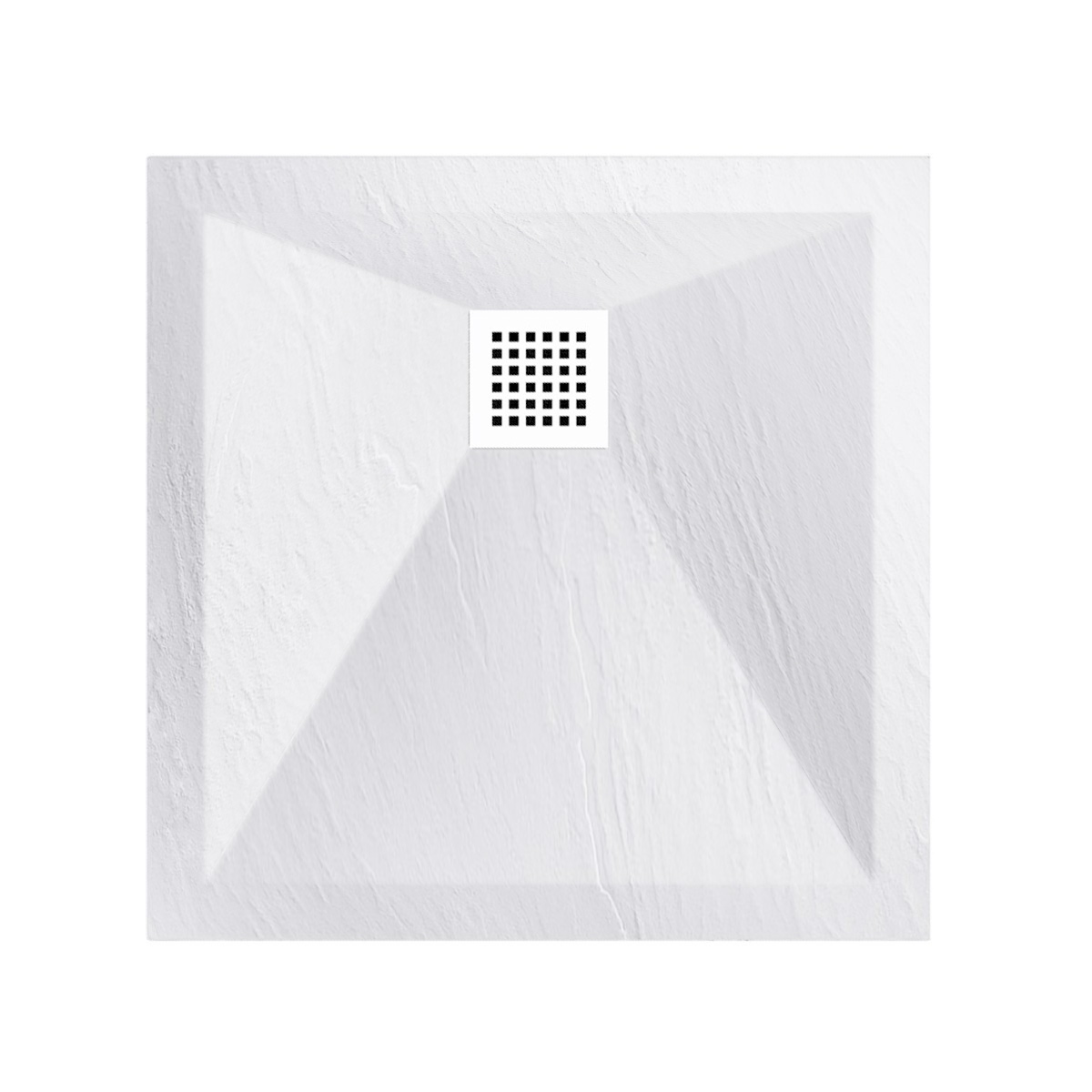 Astral Stone Tuš kada 80x80 - Liveni mermer Bela