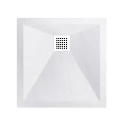 Astral Stone Tuš kada 80x80 - Liveni mermer Bela