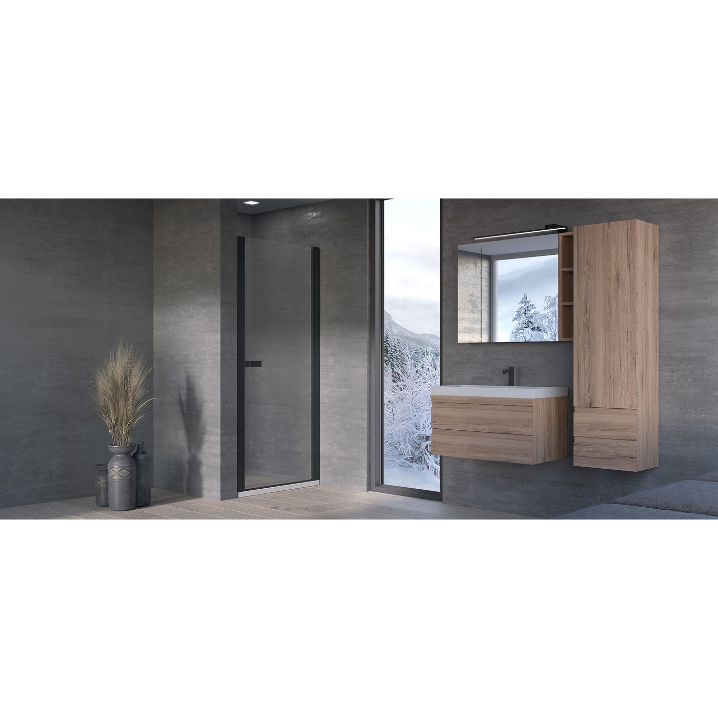 Kolpa Andromeda Tuš vrata samostojeća N 80-UNI B/1 Black 516750
