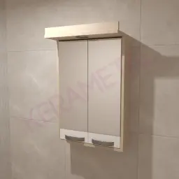CONCEPT KN-50 bež-belo ormarić sa ogledalom