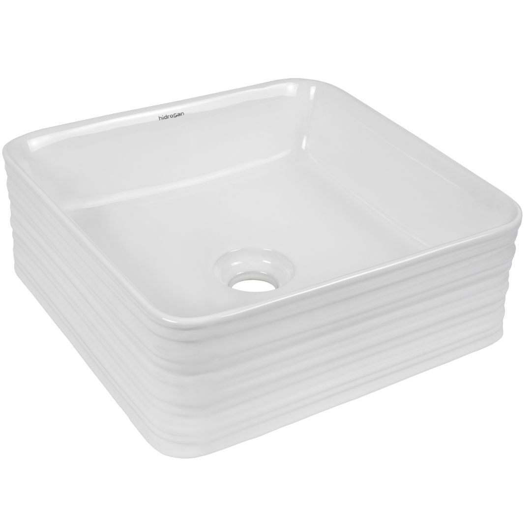 Hidrosan lavabo Art 380*380*150 [KW-1531A] [bela, sjaj]