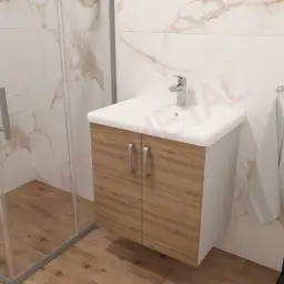 Kolpa ormarić sa umivaonikom Evelin OUE 65cm Gray/Oak 573820