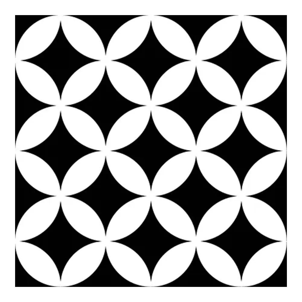Mayolica Azulejos DISTRICT Circles Black 20x20 SM360