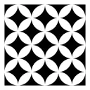 Mayolica Azulejos DISTRICT Circles Black 20x20 SM360