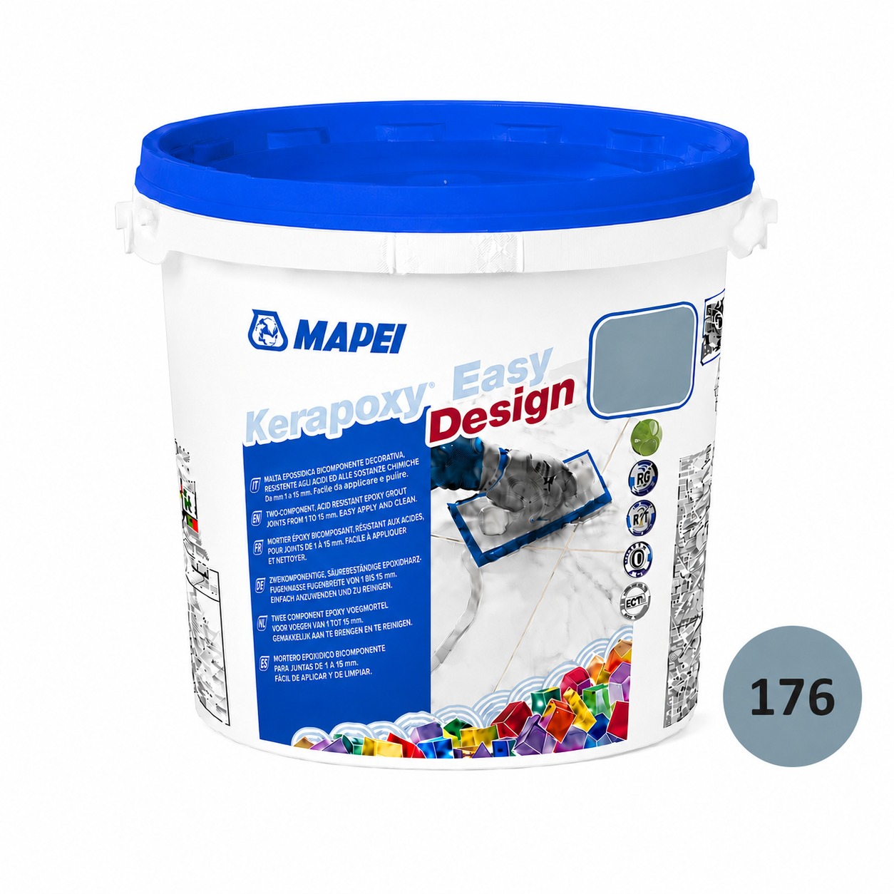 Mapei Kerapoxy easy design 176 Sivo-zelena kantica 3 kg