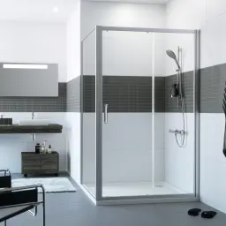 Huppe Classics 2 Tuš Vrata 100 Dvodelna Prozirno Antiplak Staklo Mat Silver H=1.9M C20401.087.322